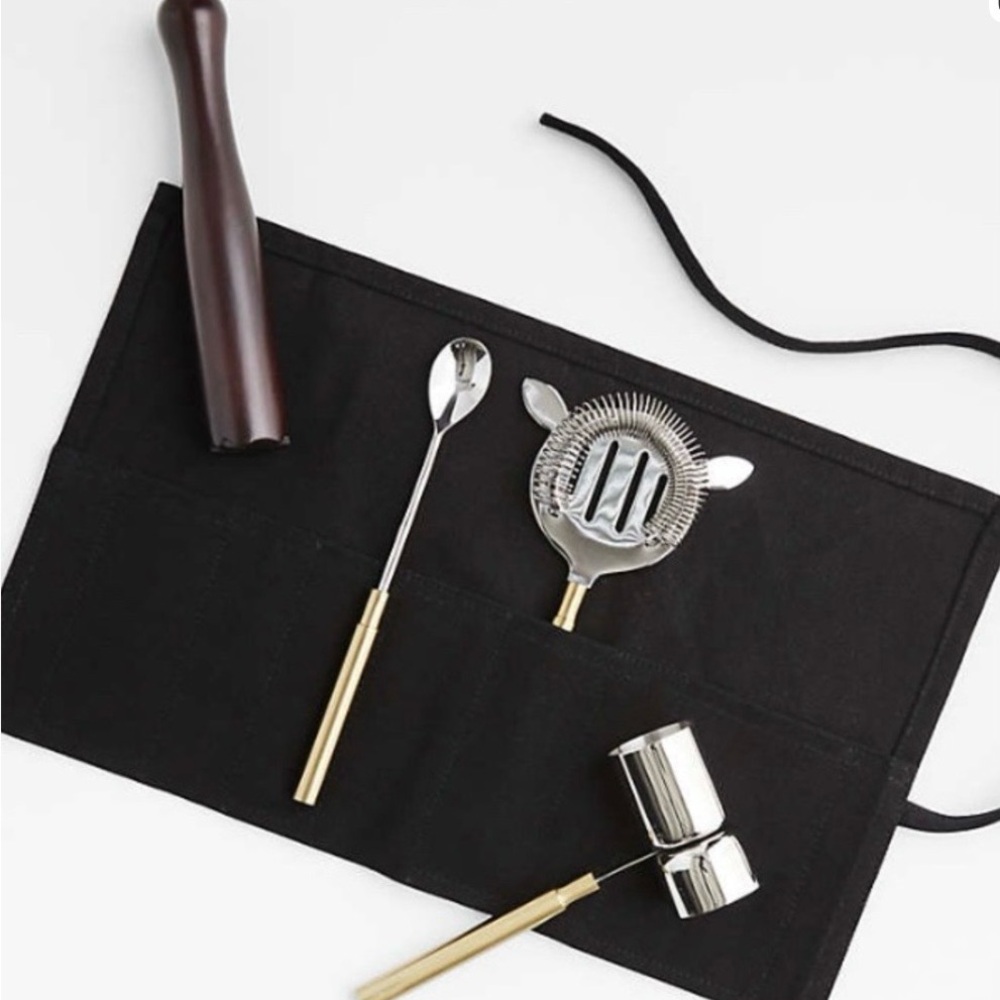Crate&Barrel Black Bar Tool Set